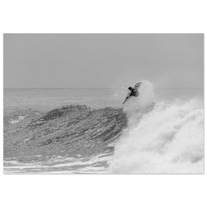 Black and White Surfing Poster - Coxos Ericeira Waves Download - Perfect for Beach Lovers