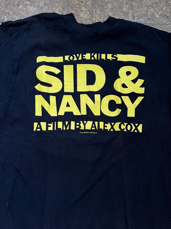 1987 Sid and Nancy Love Kills Movie Promo Shirt