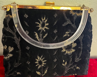 1950s 2-in-1 by L and M Purse with Lucite Handle