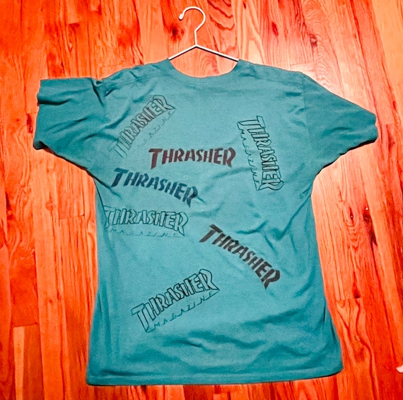 Teal top thrasher shirt