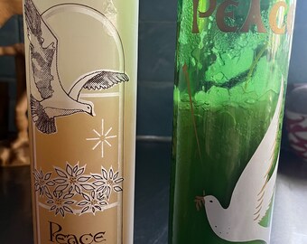 Vintage Peace Dove Candles