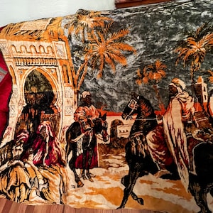 Vintage! Large Arabian Tapestry 68” x 46”