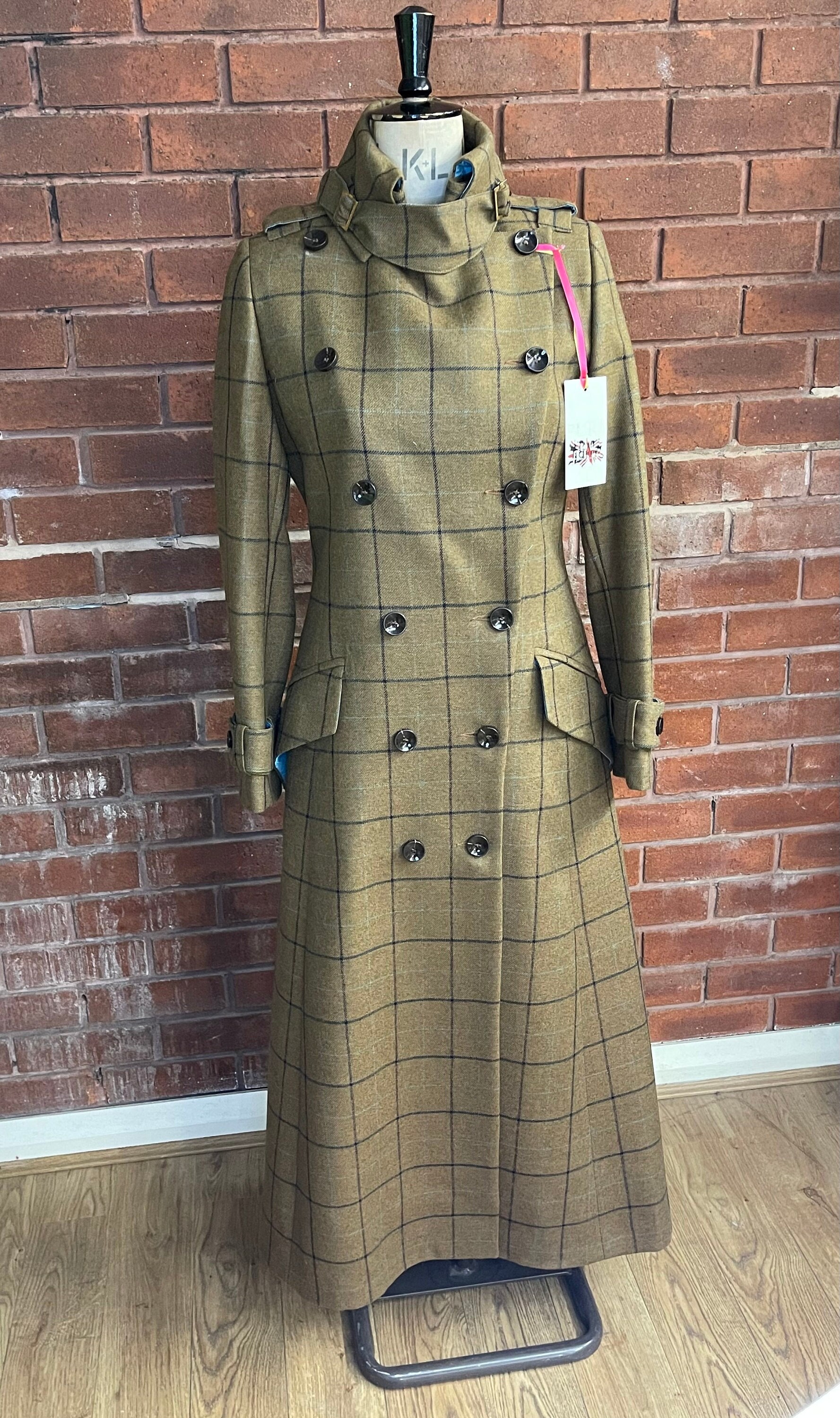 Full length hot sale tweed coat ladies