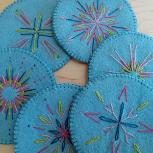 Modern, stylish, decorative coaster set, 6 coasters