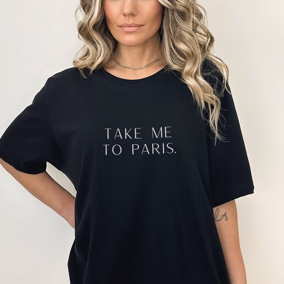Camiseta paris negra sales