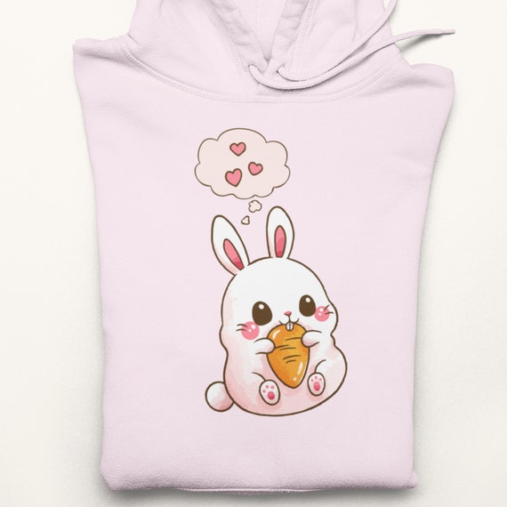 Kawaii Anime Girl that has Bunny Hoodie