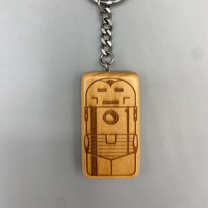 IRONMAN- Custom maple wood keychain