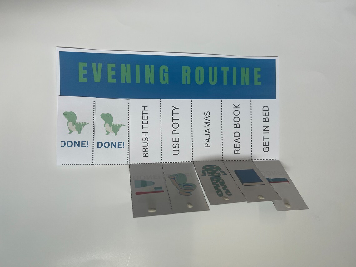 Toddler Routine Bedtime Routine Chart Visual Schedule - Etsy