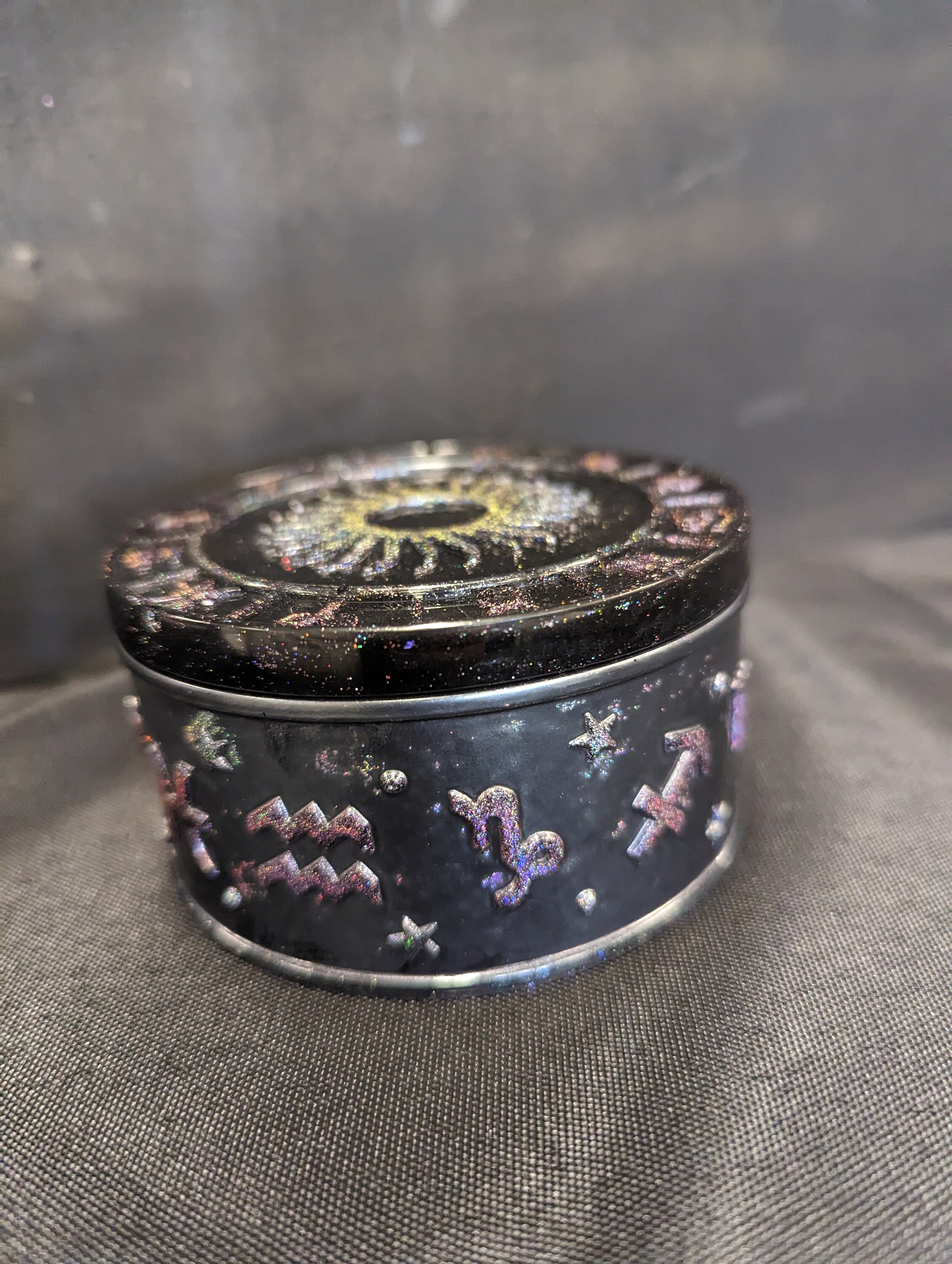 星座の小物入れ、五芒星の小物入れ、異教の小物入れ、星座のジュエリー