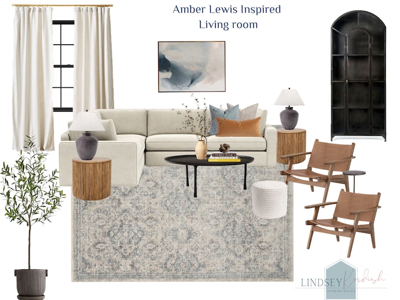 Amber Lewis Inspired Living Room Etsy