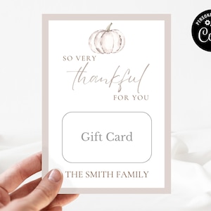 Thanksgiving Ghost Pumpkin Gift Card Holder: Printable Template (Instant Download)