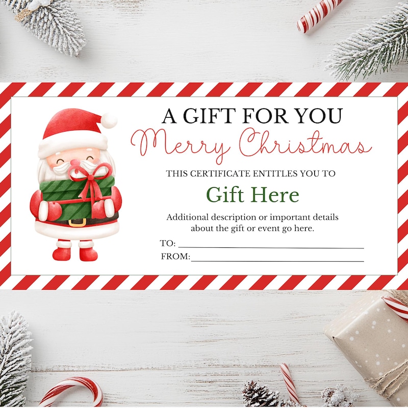 Santa Gift Check Template 60+ Gift Ideas for 2025