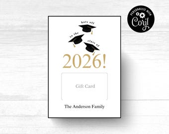 Graduation Gift Card Holder, Modern Printable Design (Digital Download)