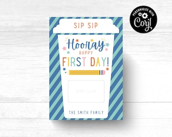 First Day of School Teacher Gift Card Holder (Digital File)