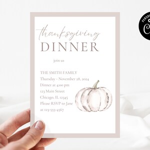 Thanksgiving Ghost Pumpkin Invitation, Thanksgiving Invite, Printable Invitation, Personalized Invitation, Thanksgiving Invitation