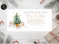 Christmas Tree Gift Certificate Template: Printable Holiday Ticket (Instant Download)