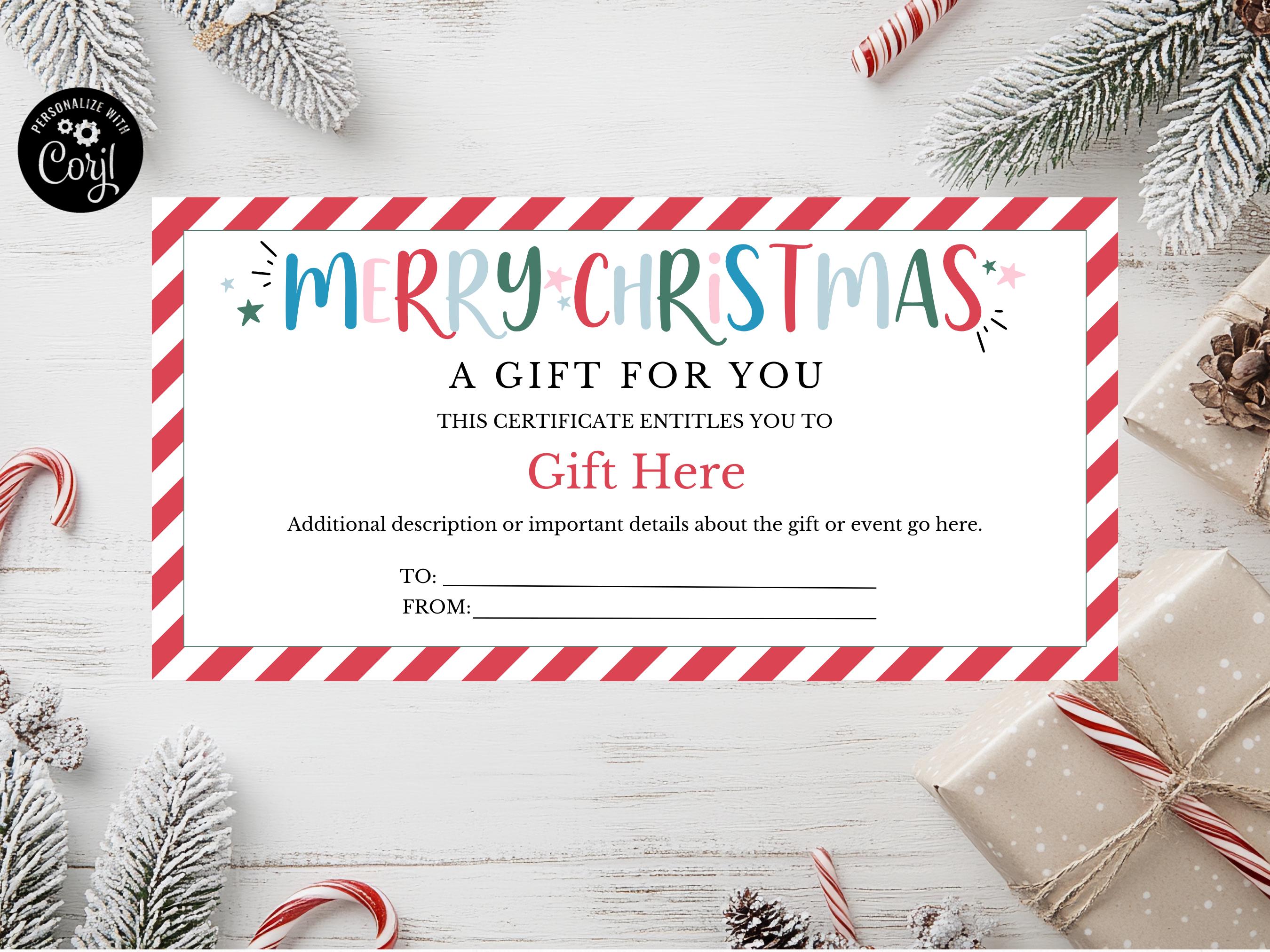 Christmas Stripe Gift Certificate - Il Fullxfull.6416326904 78db 