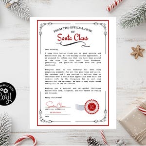Carta de Natal do Papai Noel, Imprimível de Natal, Carta de Natal, Correio do Papai Noel, Carta do Polo Norte