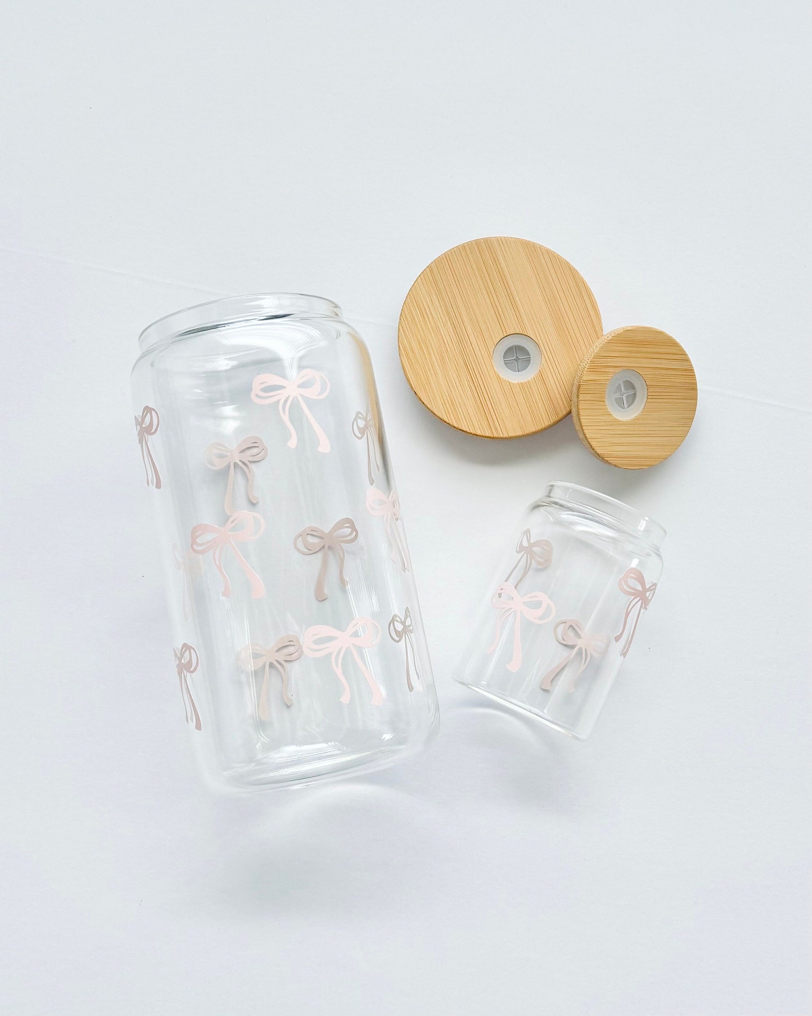 Pink Bow Glass Cup, Coquette Bow Glass, Cute Bow Glass, Cute Bow Cup ...