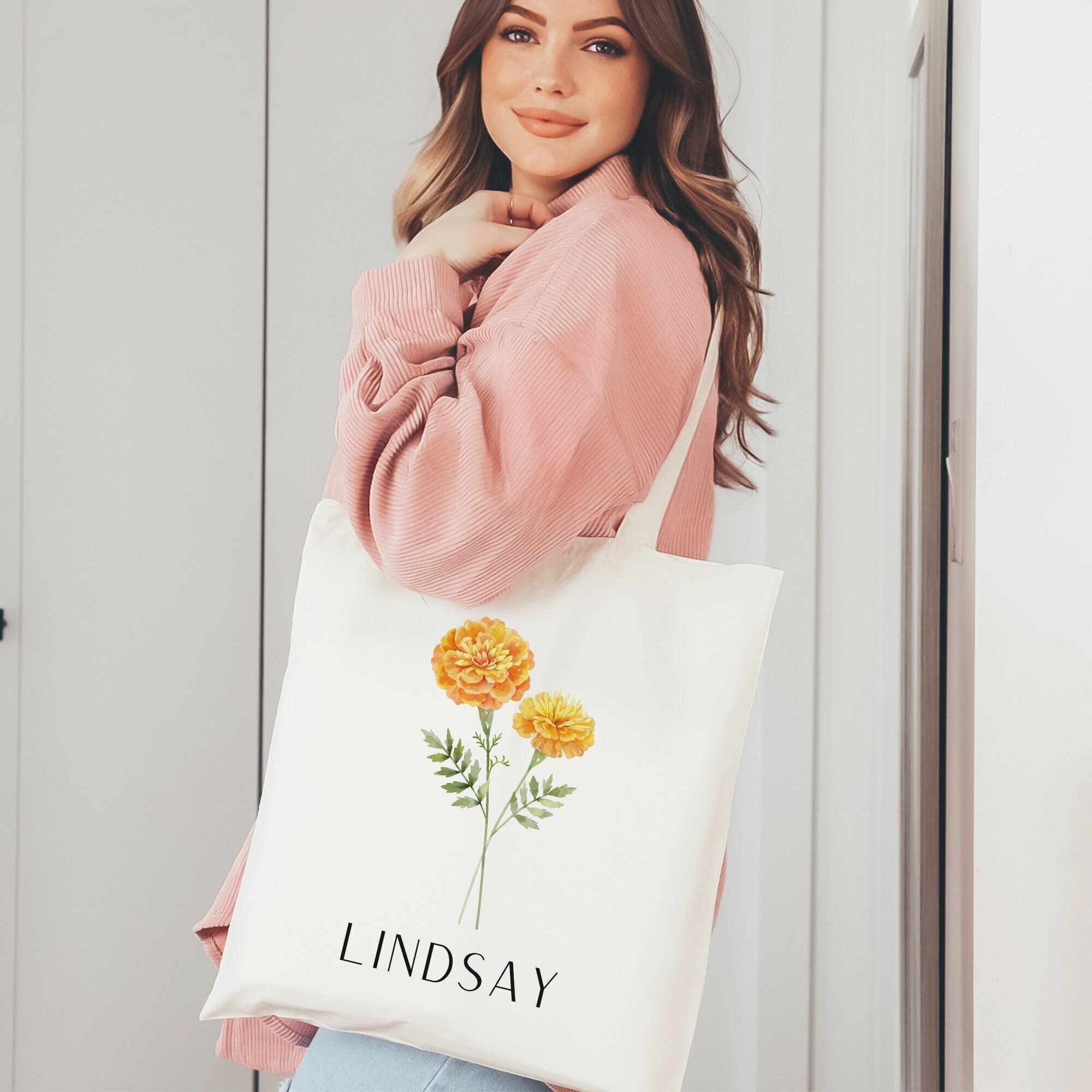 W151Y Tote Bag Personalized Canvas Bag Cabas Bridesmaid Bag 