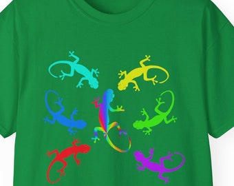 Inclusion PRIDE Gecko T Shirt, Blended Society Tee Shirt, Inspirational Gecko T Shirt, Humorous Graphic Tee, Great Gift