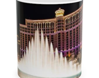 Bellagio Fountain Show Cup Bellagio Hotel & Casino, Las Vegas, Retro Vintage Coffee Mug, 11oz 15oz, Great Gift