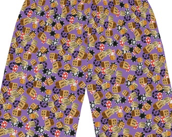 Vegas Gaming Icons Boardshorts, :) Chips & Dice Herr Boardshorts Lila