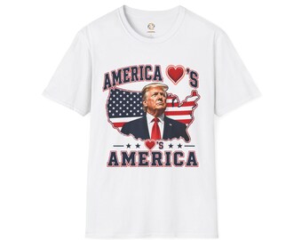 America Heart (Love)'s Trump Heart (Love)'s America T-Shirt, Patriotic Tee