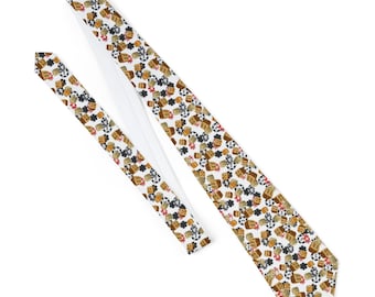 Poker Chips and Dice Neck Tie, Humorous Necktie, Las Vegas Gaming Necktie, Fun Necktie, :), Atlantic City