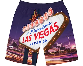 Las Vegas välkomstskylt boardshorts, :) Ikoniska Vegas-skylt boardshorts för män