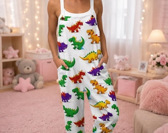ABDL Overall, Adult Baby Dinosaur Overall, Handmade Adult Overall, ABDL Clothing