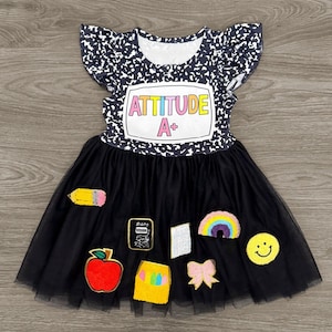 Girls Back to School Outfit, Girls First Day of School Outfit, Toddler Girls Back to School Dress, Kindergarten Dress Picture Day