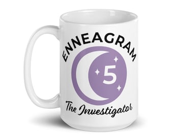 Eneagrama 5 Taza de café, Eneagrama 5, Eneagrama 5 Taza, Eneagrama 5 Regalo, Regalo para Eneagrama 5, Eneagrama, El investigador, Eneagrama Cinco