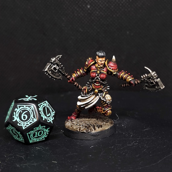 Hand Painted Heresy Lab Female Chaos Berserker- Warhammer 40k