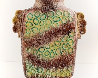 West Germany Fat Lava Domino Decor Ceramic Vase by Dümler