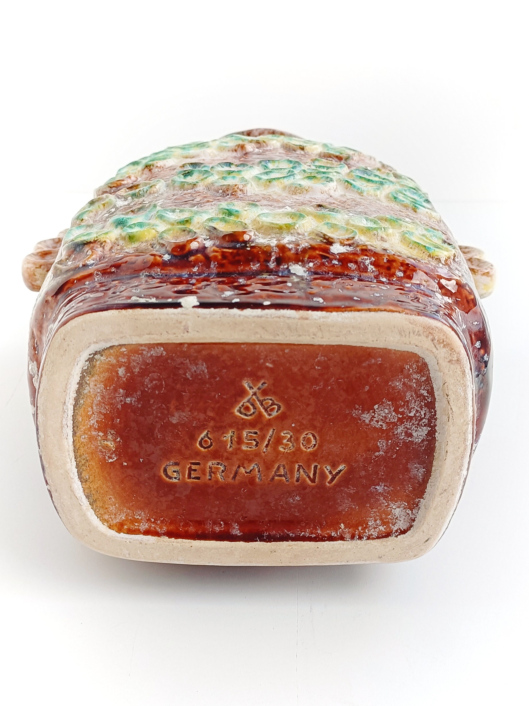 West Germany Fat Lava Domino Decor Ceramic Vase by Dümler