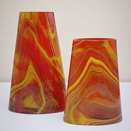 West Germany Fat Lava Domino Decor Ceramic Vase by Dümler