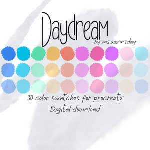 Daydream Procreate Color Palette DIGITAL instant download procreate tool