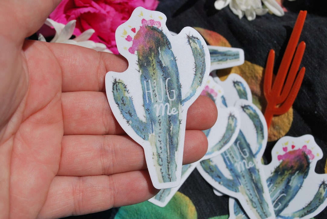 Hug Men Sticker Hug Me Saguaro Cactus Sticker: Original Artwork, Plant Lover - Etsy