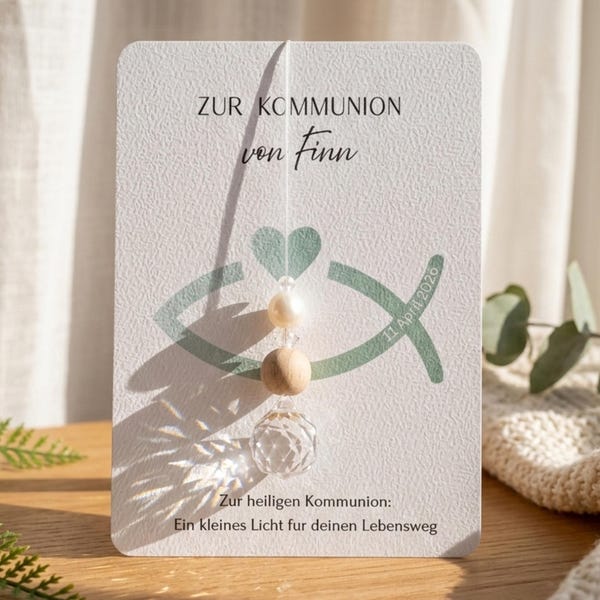 Sonnenfänger, Kommunion Geschenk, Konfirmation Geschenk, Geschenke zur Kommunion, Geschenkideen Konfirmation, Geschenk zur Erstkommunion