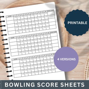 Fogli segnapunti bowling - Tieni traccia delle partite di bowling - Pacchetto definitivo di schede segnapunti per giocatori di bowling