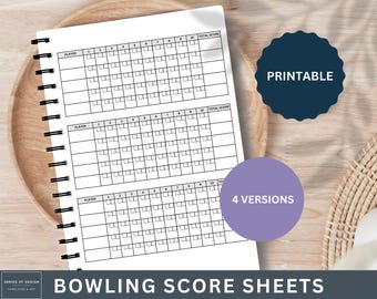 Bowling Scoresheets - Keep Track of Bowling Games - Ultimate Bundle of Scorebook Cards for Bowlers