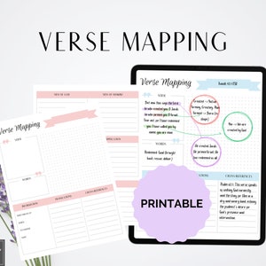 Bible Verse Mapping Printable Template - PDF