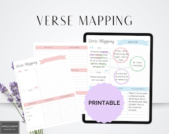 Bible Verse Mapping Printable Template - PDF