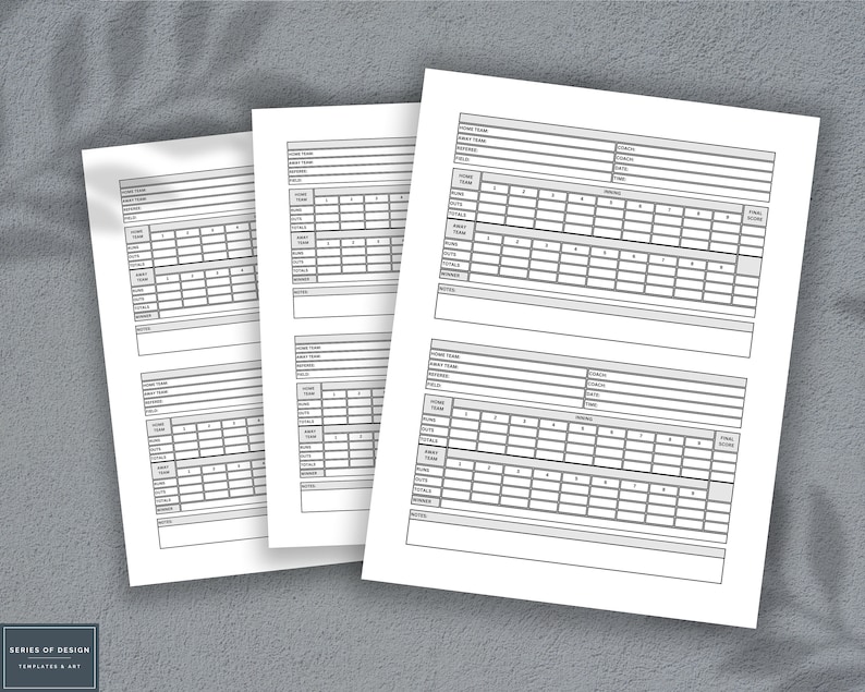 Kickball Score Sheets Your Essential Kickball Game Tracker Printable