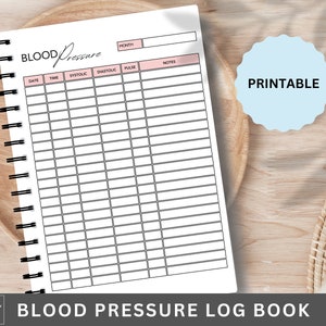 Printable Blood Pressure Tracker – Heart Rate Log (PDF & PNG) - Etsy ...