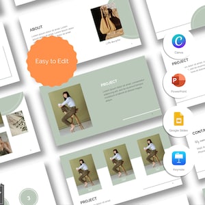 Editable Google Slides, PowerPoint, Canva, Keynote - Minimalist Presentation Template - Modern Slides