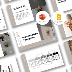 Modèle de diapositives modernes - Diapositives Google et diapositives PowerPoint modifiables - Présentation minimaliste