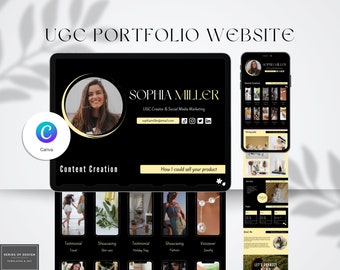 Minimalist UGC Portfolio Website Template | Canva Media Kit