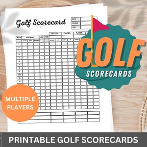 Golf Scorecard PDF - Printable Golf Score Sheets - 18 Holes - Multiple Players